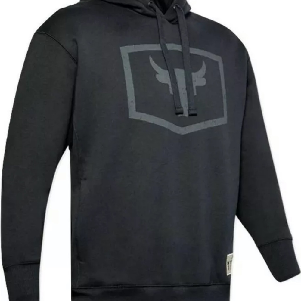 NWT Mens Under Armour Project Rock Black Hoodie - Picture 6 of 8